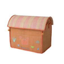 Small Pink Sea Theme Toy Storage Basket Rice DK